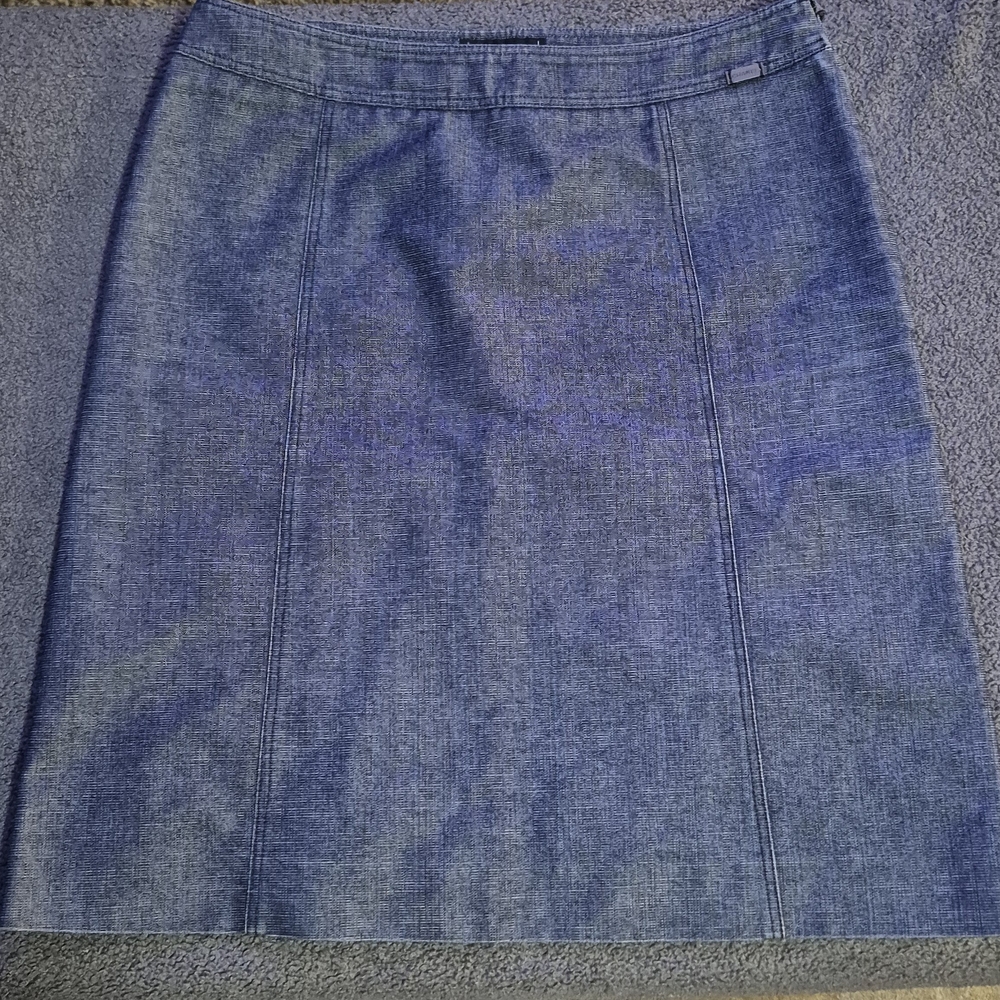 CHANEL Vintage Karl Lagerfeld Era Denim Blue Pencil Skirt
